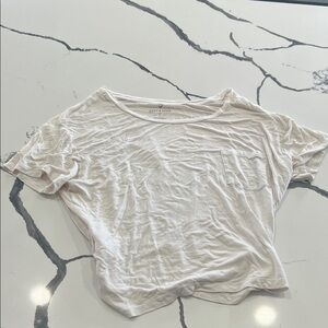 American Eagle Outfitters Soft Cream Short Sleeve Tee